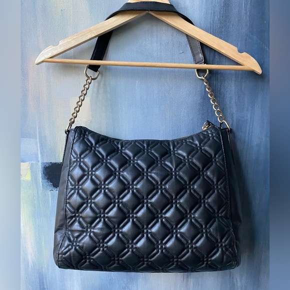 EUC Kate Spade Astor Court Aurelia Quilted Black Leather Handbag - Picture 4 of 13